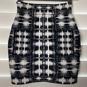 BCBGeneration Bandage Black and White Skirt